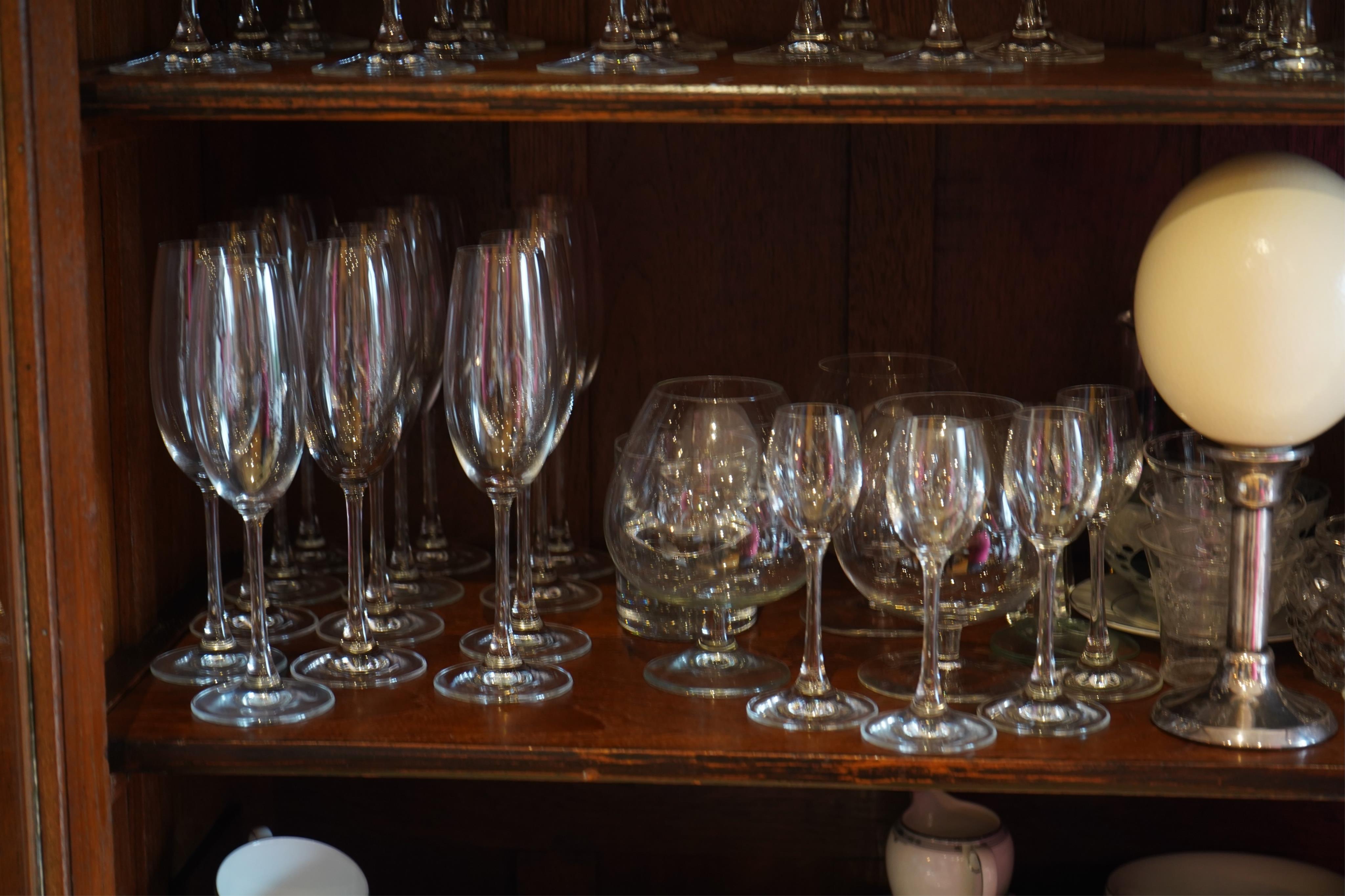 A part suite of Rosenthal di Vino wine and champagne glasses. (37), Tallest glass 25cm high. Condition - good